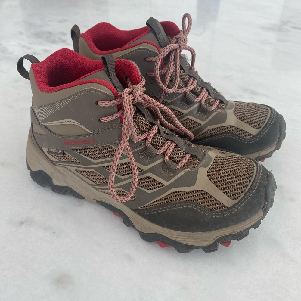 Merrell Kids Brown and Red Trail Boots